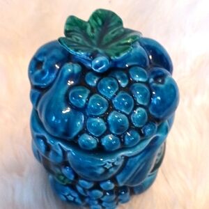 Inarco Japan Blue Mood Indigo Ceramic Fruit Jar